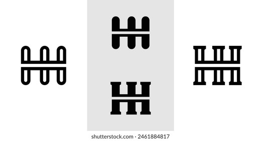 Buchstaben HH Monogram Logo Set, geeignet für Unternehmen mit HH-Initialen