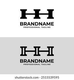 Letras HH Monogram Logo, adecuado para cualquier negocio con iniciales HH