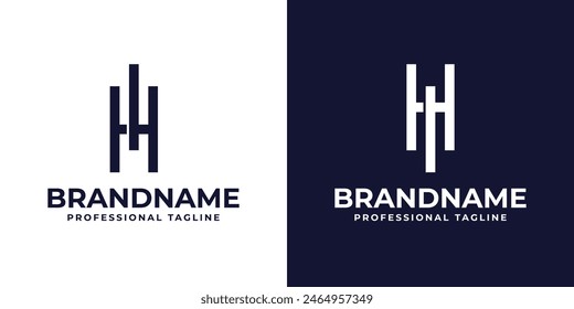 Letters HI and IH Monogram Logo, suitable for any business with IH or HI initials