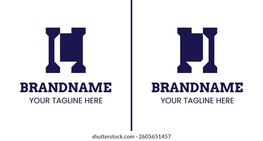 Letters HL HJ Monogram Logo, suitable for any brand with HL lH HJ JH initials