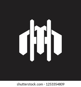 letters hm linked monogram logo vector