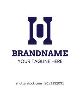 Letras logotipo monograma HO, adequado para qualquer marca com iniciais OH ou HO