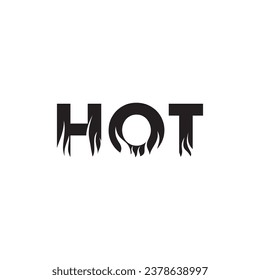 Letters HOT typography logo design vector royalty free image template 