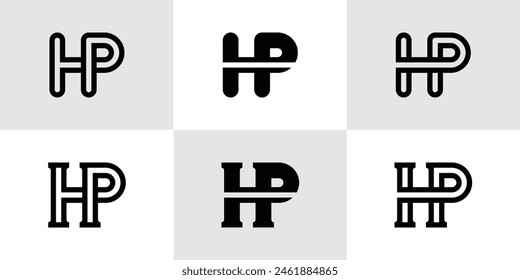 Letters HP Monogram Logo Set, suitable for business with HP or PH initials