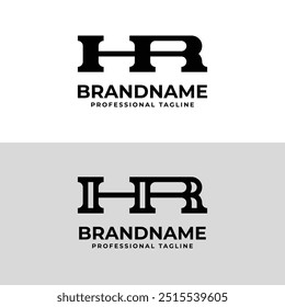 Letters HR Monogram Logo, suitable for any business with HR or RH initials