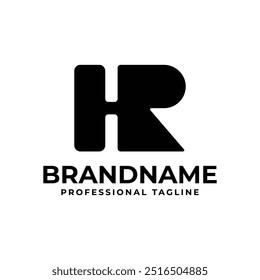 Letters HR Monogram Logo, suitable for any business with HR or RH initials