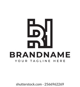 Letters HR Monogram Logo, suitable for any business with RH or HR initials