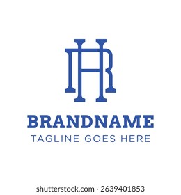 Letters HR Monogram Logo, suitable for any business with RH or HR initials