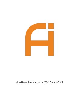 letters hri simple abstract geometric logo vector 