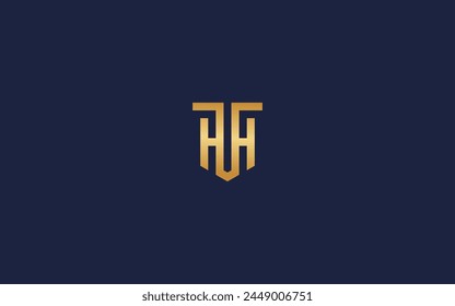 letters ht with shield logo icon design vector design template inspiration