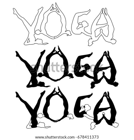 Yoga Poses Letters