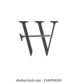 letters hv number 4  nail design logo 