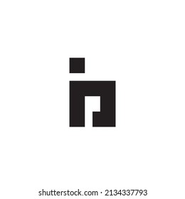 the letters i, h, b and o
simple symbol box outline vector logo