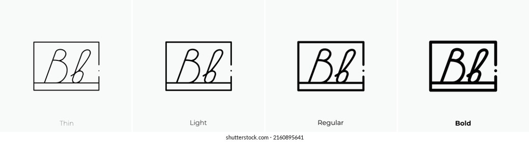 letters icon. Linear style sign isolated on white background. Vector illustration.