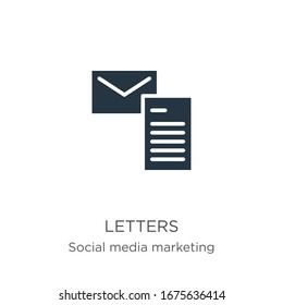 Letters icon vector. Trendy flat letters icon from social collection isolated on white background. Vector illustration can be used for web and mobile graphic design, logo, eps10