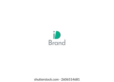 Letters ID logo design with black background. 