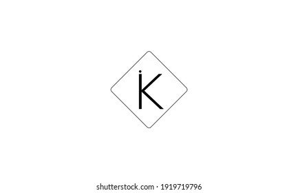 letras ik simple vector de logotipo geométrico