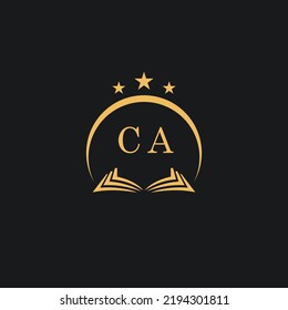 Letters initial CA design modern law firm and lawyer logo vector