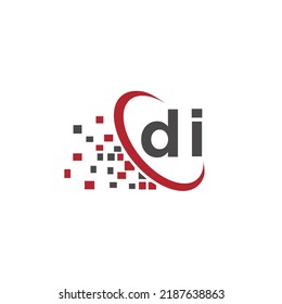 Letters Initial DI Logo Icon Design Elements Vector for technology