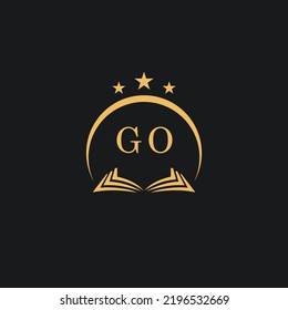 Letters initial GO design modern law firm and lawyer logo vector
