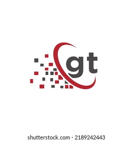 Letters Initial GT Logo Icon Design Elements Vector for technology