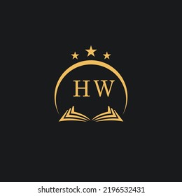 Letters initial HW design modern law firm and lawyer logo vector