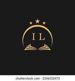 Cartas de diseño inicial IL moderna firma de abogados y logo vectorial