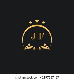 Letters initial JF design modern law firm and lawyer logo vector