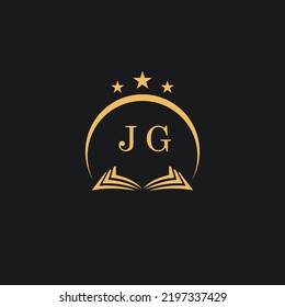 Letters initial JG design modern law firm and lawyer logo vector