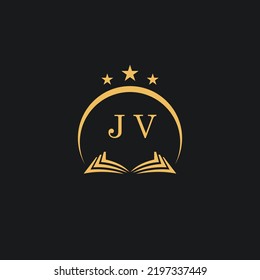 Letters initial JV design modern law firm and lawyer logo vector
