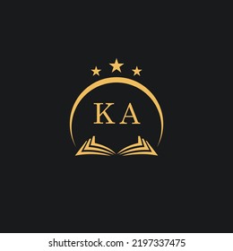 Letters initial KA design modern law firm and lawyer logo vector