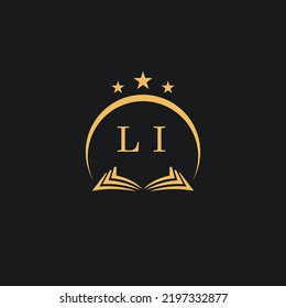 Cartas diseño inicial LI diseño moderno firma de leyes y logo de abogado vector