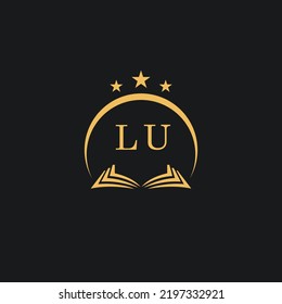 Letters initial LU design modern law firm and lawyer logo vector
