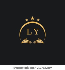 Letters initial LY design modern law firm and lawyer logo vector