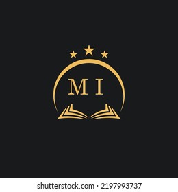 Letters initial MI design modern law firm and lawyer logo vector