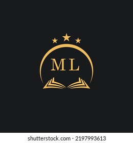 Letters initial ML design modern law firm and lawyer logo vector