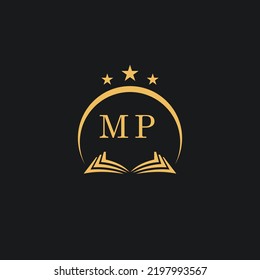 Letters initial MP design modern law firm and lawyer logo vector