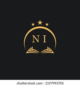Letters initial NI design modern law firm and lawyer logo vector