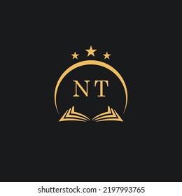 Letters initial NT design modern law firm and lawyer logo vector