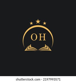 Briefe erste OH Design moderne Anwaltskanzlei und Rechtsanwalt Logo Vektorgrafik