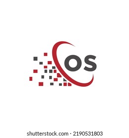 Letters Initial OS Logo Icon Design Elements Vector for technology