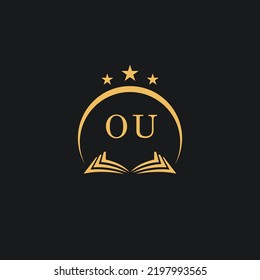 Letters initial OU design modern law firm and lawyer logo vector