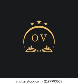 Letters initial OV design modern law firm and lawyer logo vector