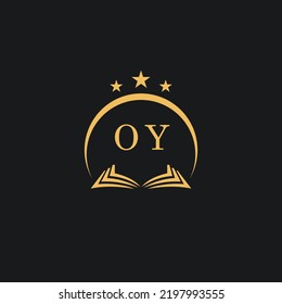 Cartas diseño inicial OY diseño moderno firma de leyes y logo de abogado vector