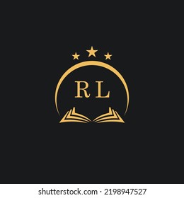 Letters initial RL design modern law firm and lawyer logo vector