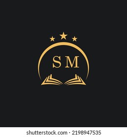 Letters initial SM design modern law firm and lawyer logo vector