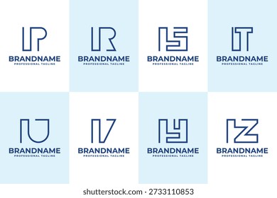Buchstaben IP IR IS IT IU IV IY IZ Monogramm Logo, für PI RI SI TI UI VI YI ZI Initialen