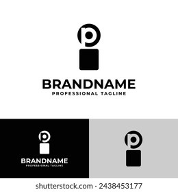 Letras IP y logotipo de monograma PI, adecuado para empresas con PI o iniciales IP