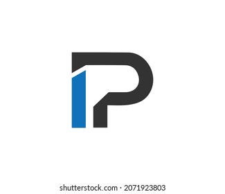 Letters IP Vector Logo Icon Symbol Alphabet Monogram Design.	