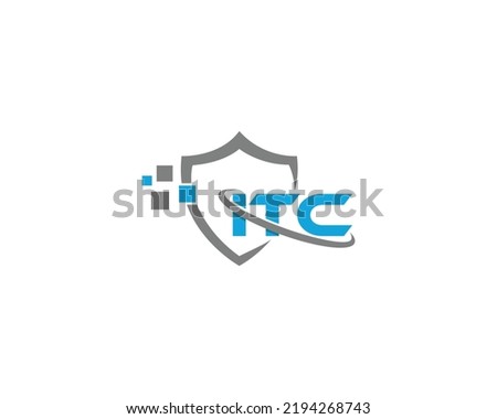 Letters ITC Logo With Shield Style Creative Design Concept. Icon For Business Company, It Company, Protection Symbol And Technology.